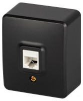 ЭРА Эксперт роз. ОУ 1 мест. комп. (RJ45) антрацит 11-3203-05 62988