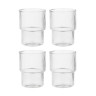 MILLIMI Набор стаканов Астра 300 мл, 4 шт, стекло, рифленый