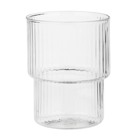 MILLIMI Набор стаканов Астра 300 мл, 4 шт, стекло, рифленый
