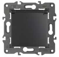 ЭРА 14 Elegance мех. роз. СУ (земля) шторки с крышкой, 16A,250В, антрацит 14-2103-05 автоклеммы 3875