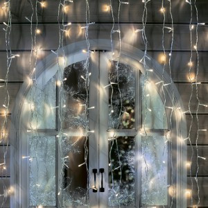 Гирлянда-занавес св/д мерцание 3х2м 264 LED провод прозрач ULD-C3020-264/TTK WARM WHITE IP44 Uniel