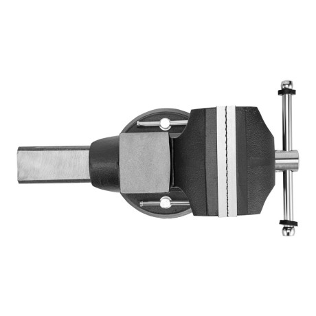 Тиски слесарные BVH-150, 150 мм, поворотные, стальная направляющая, с наковальней //Denzel