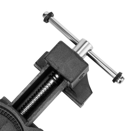 Тиски слесарные BVH-150, 150 мм, поворотные, стальная направляющая, с наковальней //Denzel