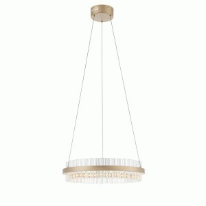 ST LUCE св-к подвесной св/д 34W(1983lm) 3000K 460x1400 Золото/Золото, Прозр. IP20 SL383.203.01