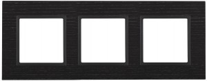 ЭРА 14 Elegance рамка СУ 3 мест.дерево, черн.дерево+антр 14-5303-05 6111