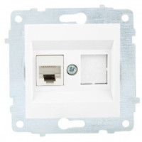 OVIVO мех. роз. СУ комп. 1 мест. (RJ45 CAT6) белый (ко всем рамкам) 600-000301-229