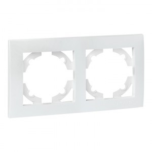 EKF Валенсия Рамка 2 мест. жемчуг Al/Cu (корпус PC) EWM-G-302-50