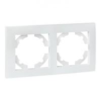 EKF Валенсия Рамка 2 мест. жемчуг Al/Cu (корпус PC) EWM-G-302-50