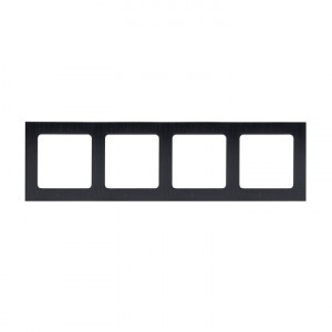 EKF Стокгольм рамка 4 мест. металл. черная  EZM-G-305-10