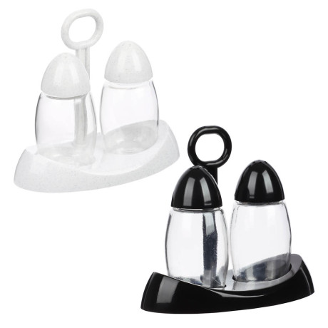 Набор на подставке для соли и перца, пластик