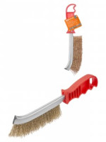 TDM Гранит щетка ручная, метал.пластик.рукоятка, латуниров.витая проволока d=0,3мм SQ1096-0101