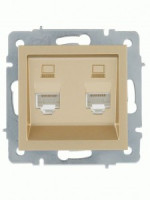 Lezard VESNA мех. роз. комп СУ 2 мест. (RJ45) (корп. ABS) золото 742-3688-141
