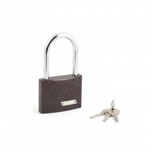 Замок навес Аверс PD-01-75-L чугун, Ш74*В130мм, удлин. дуж d=9мм автомат, 3анг кл.(36,6)