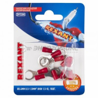 REXANT наконечник кольцевой изол. НКИ o8.4мм 0.5-1.5мм  красн. (10!),  06-0416-A