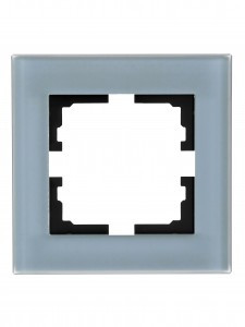 Lezard VESNA рамка акрил СУ 1 мест., гориз., матовая серо-голубая 742-M7080-146