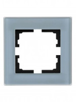 Lezard VESNA рамка акрил СУ 1 мест., гориз., матовая серо-голубая 742-M7080-146