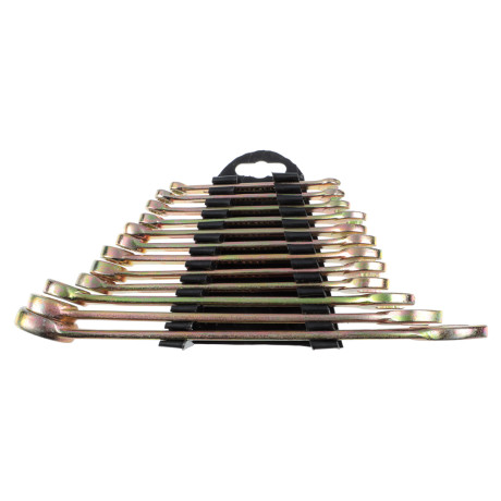 ЕРМАК Набор ключей рожково-накидных, 12 предм., 6-22мм, желтый цинк,