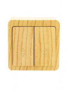 Lezard VIOLA выкл. ОУ 2 кл. (проходн.) белёный дуб (корп. ABS) 751-5200-106