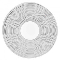 Кабель телефонный 4 жилы плоский многожильный 100 м, белый