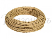 МЕЗОНИНЪ РЕТРО-провод витой 3х2,5 песочное золото (бух. 10м, цена за 1м) GE70114-32