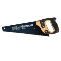 ЕРМАК Ножовка по дереву 350мм с деревянной обрезиненной ручкой, универсальный зуб, 4 мм