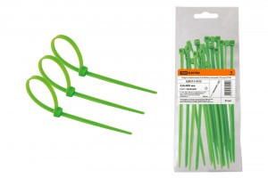 TDM хомут 4,8х400мм нейлон, зеленый (уп. 25шт., цена за уп.) (20!) SQ0515-0355