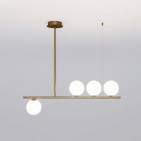 Eurosvet св-к подвес. 4x40W G9 840х120х800 мет белый/латунь Fredo 70136/4 Умный дом a061532