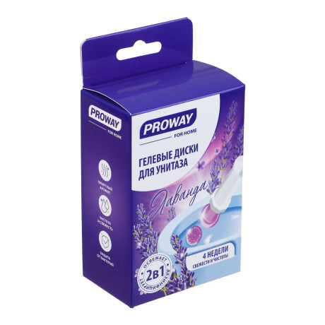 PROWAY Диски гелевые для унитаза "Лаванда"/"Океан"/"Цитрус" шприц, к/у, 36мл. 1шт