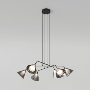 Eurosvet св-к подвес под лампу G9 6х20W 1050х1050х1400 металл черный Enigma 70161/6 a069046