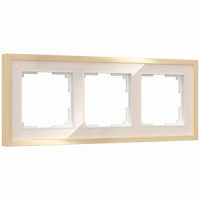 Werkel рамка СУ 3 мест. Baguette (айвори/латунь) W0032851 a060236