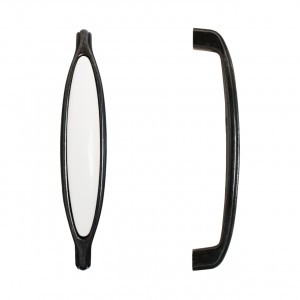 Ручка-скоба мебельная мет/керам 128 C0003-128 BL мат черн. 2шт ( цена за пару ) ( 10,100) StahlBuro