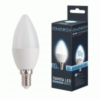 Energy лампа св/д свеча С37 E14 10W(750lm) 6500К 6К 38x112 матов (10!) 109293
