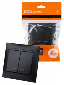 TDM Лама выкл. СУ 2 кл. инд. 10А графит SQ1815-0605