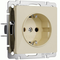 Werkel мех. роз. СУ 1 мест. 16A земля шторки (айвори акрил) W1171143 a064061