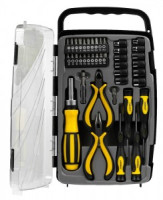 Набор STAYER &quot;MASTER&quot;: Отвертка реверсивная с эргономичной ручкой, с насадками, в пластмассовом бокс