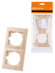 TDM Лама рамка 2 мест. вертикальная сосна SQ1815-0333