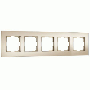 Werkel рамка СУ 5 мест. Senso (шампань, стекло soft-touch) W0053111