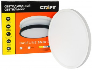 СТАРТ св-к встр. св/д даунлайт 36W(3240lm) 3-4-5К 400x25 IP40 круг диммер бел 19461
