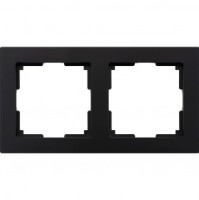 Smartbuy Нептун Рамка 2-местная пластик черная (SBE-06b-Plastic-FR-2)