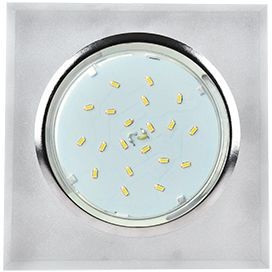 Ecola GX53 H4 5311 св-к Стекло Квадрат скошенный край хром-матовый 38x120 FL53SNECH (10!)