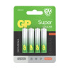 GP Super BY Original Батарейки 4шт, тип ААA, 24AGM-2CR4 в блистере