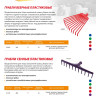 Грабли пластиковые, 480 мм, 11 круглых зубьев, сенные, без черенка, Sparta