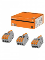 TDM клемма СМК разветв. с рычагом СКР-413 1вх/3вых, 2,5(4)мм2 24A (уп.60шт цена за шт) SQ0527-0302