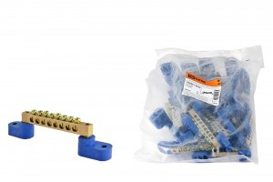 TDM шина нул. на 2 угл. изолят. 6х9мм 8 отв. (20!) SQ0801-0034