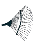 Грабли веерные проволочные крашеные 22 зуба (С553)