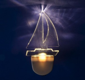 Uniel DTL-315 ночник 0.1W Кораблик, 220V, пластик, белый, BL