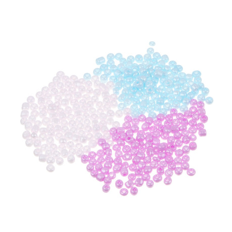 Набор бисера для творчества, 3x10гр, пластик, 4 цвета