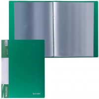 Папка  40 вклад. BRAUBERG &quot;Стандарт&quot; зеленая, 0,7мм 221601