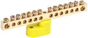 IEK шина PE "земля" на одном угловом изол ШНИ-6х9-14-У1-Ж