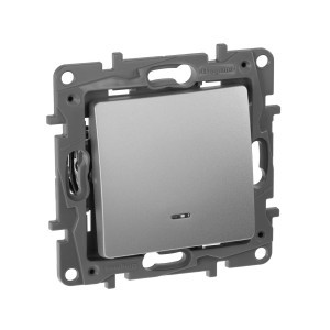 IEK ETIKA Plus мех. выкл./перекл. СУ 1 кл. алюминий авт. зажим (инд.) 672415